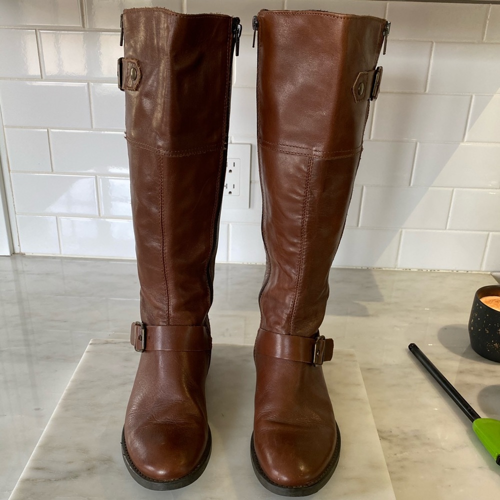 ALDO Cognac Riding Boots Size 7